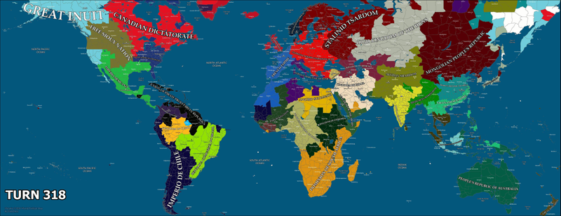 Illustration for article titled Civ V's 44-Player War Has Overrun The Planet, Prepares For Doomsday